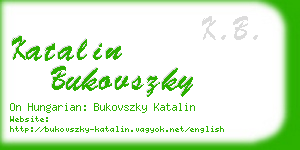 katalin bukovszky business card